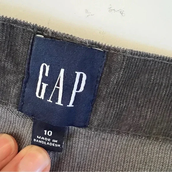 GAP Gray Corduroy Shorts Raw Hem Size 10 - Picture 7 of 13